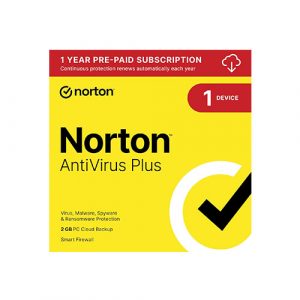 Norton AntiVirus Plus 2024, Antivirus software for 1 Device with Auto-Renewal - Includes Password Manager